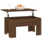 vidaXL Mesa de centro madera contrachapada roble marrón 79x49x41 cm vidaXL Mesa de centro madera contrachapada roble marrón 79x49x41 cm