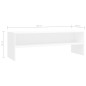 vidaXL Mueble para TV madera contrachapada blanco 120x40x40 cm