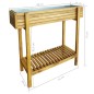 vidaXL Arriate de madera maciza de acacia y zinc vidaXL Arriate de madera maciza de acacia y zinc