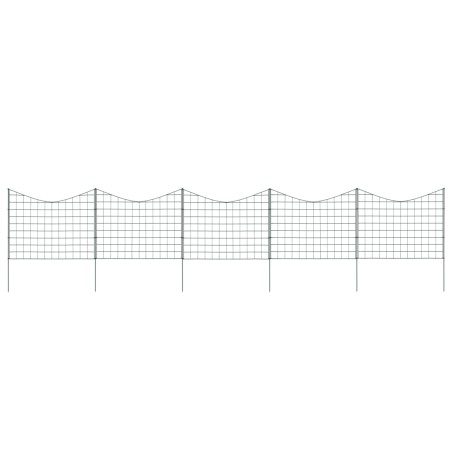vidaXL Set de valla de jardín arqueada verde 77,5x64 cm
