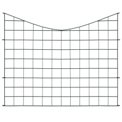 vidaXL Set de valla de jardín arqueada verde 77,5x64 cm