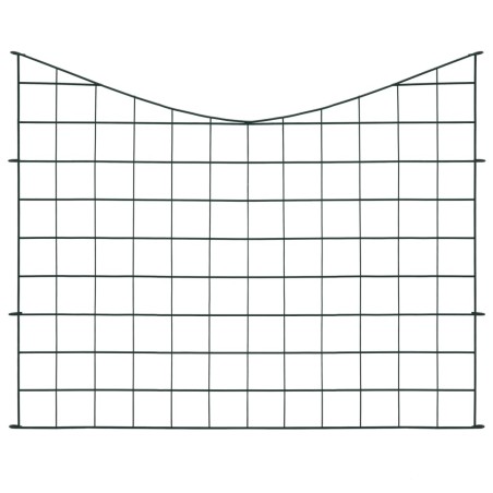 vidaXL Set de valla de jardín arqueada verde 77,5x64 cm