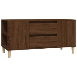 vidaXL Mueble para TV madera contrachapada marrón roble 102x44,5x50 cm