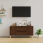 vidaXL Mueble para TV madera contrachapada marrón roble 102x44,5x50 cm vidaXL Mueble para TV madera contrachapada marrón roble 102x44,5x50 cm