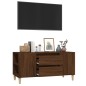 vidaXL Mueble para TV madera contrachapada marrón roble 102x44,5x50 cm vidaXL Mueble para TV madera contrachapada marrón roble 102x44,5x50 cm