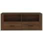 vidaXL Mueble TV madera contrachapada color marrón roble 100x35x40 cm