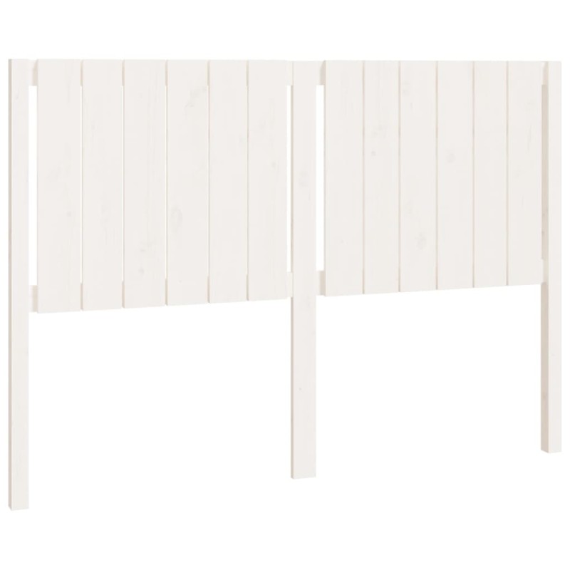 vidaXL Cabecero de cama madera maciza de pino blanco 145,5x4x100 cm vidaXL Cabecero de cama madera maciza de pino blanco 145,5x4x100 cm