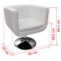 vidaXL Taburete de cocina cuero sintético blanco vidaXL Taburete de cocina cuero sintético blanco