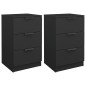 vidaXL Mesitas de noche 2 unidades negro 40x36x65 cm vidaXL Mesitas de noche 2 unidades negro 40x36x65 cm