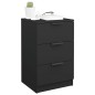 vidaXL Mesitas de noche 2 unidades negro 40x36x65 cm vidaXL Mesitas de noche 2 unidades negro 40x36x65 cm