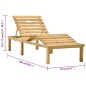 vidaXL Tumbona de jardín con mesa de madera de pino impregnada vidaXL Tumbona de jardín con mesa de madera de pino impregnada