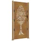 vidaXL Puerta de jardín acero corten diseño árbol 105x180 cm