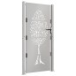 vidaXL Puerta de jardín acero corten diseño árbol 105x180 cm