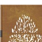 vidaXL Puerta de jardín acero corten diseño árbol 105x180 cm