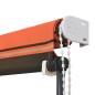 vidaXL Toldo retráctil con LED naranja y marrón 300x150 cm vidaXL Toldo retráctil con LED naranja y marrón 300x150 cm