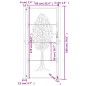 vidaXL Puerta de jardín acero corten diseño árbol 105x180 cm
