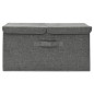 vidaXL Caja de almacenaje tela gris antracita 50x30x25 cm