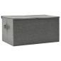 vidaXL Caja de almacenaje tela gris antracita 50x30x25 cm