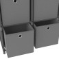 vidaXL Estantería de 6 cubos con cajas de tela gris 103x30x72,5 cm vidaXL Estantería de 6 cubos con cajas de tela gris 103x30x72,5 cm
