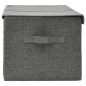 vidaXL Caja de almacenaje tela gris antracita 50x30x25 cm