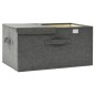 vidaXL Caja de almacenaje tela gris antracita 50x30x25 cm