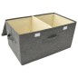 vidaXL Caja de almacenaje tela gris antracita 50x30x25 cm
