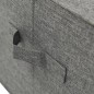 vidaXL Caja de almacenaje tela gris antracita 50x30x25 cm