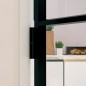 vidaXL Puerta de interior vidrio templado y aluminio negro 76x201,5 cm vidaXL Puerta de interior vidrio templado y aluminio negro 76x201,5 cm