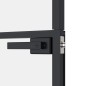 vidaXL Puerta de interior vidrio templado y aluminio negro 76x201,5 cm vidaXL Puerta de interior vidrio templado y aluminio negro 76x201,5 cm