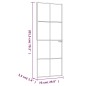 vidaXL Puerta de interior vidrio templado y aluminio negro 76x201,5 cm vidaXL Puerta de interior vidrio templado y aluminio negro 76x201,5 cm