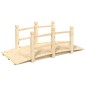 vidaXL Puente de jardín con barandillas madera de abeto 150x67x56cm vidaXL Puente de jardín con barandillas madera de abeto 150x67x56cm