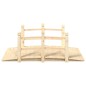 vidaXL Puente de jardín con barandillas madera de abeto 150x67x56cm vidaXL Puente de jardín con barandillas madera de abeto 150x67x56cm