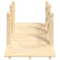 vidaXL Puente de jardín con barandillas madera de abeto 150x67x56cm vidaXL Puente de jardín con barandillas madera de abeto 150x67x56cm
