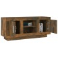 vidaXL Mueble para TV madera contrachapada roble ahumado 102x35x45 cm