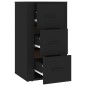 vidaXL Aparador de madera contrachapada negro 40x33x70 cm vidaXL Aparador de madera contrachapada negro 40x33x70 cm