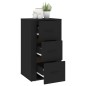 vidaXL Aparador de madera contrachapada negro 40x33x70 cm vidaXL Aparador de madera contrachapada negro 40x33x70 cm