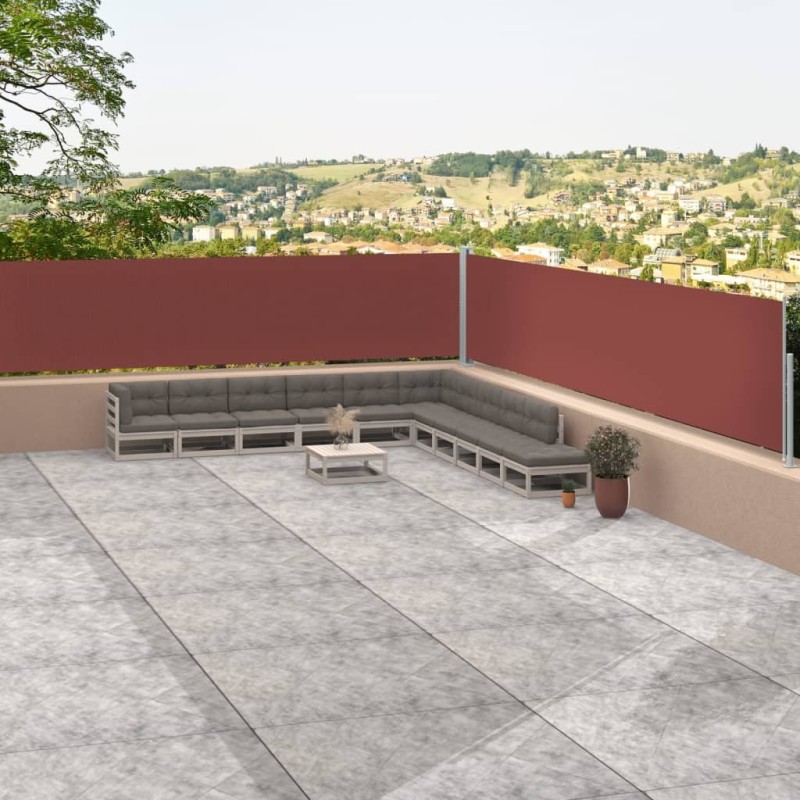 vidaXL Toldo lateral retráctil marrón 117x1200 cm vidaXL Toldo lateral retráctil marrón 117x1200 cm