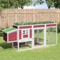 vidaXL Gallinero madera maciza de pino rojo 204x50x84 cm vidaXL Gallinero madera maciza de pino rojo 204x50x84 cm