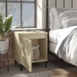 vidaXL Mesitas de noche y patas metal 2 uds roble Sonoma 40x30x50 cm vidaXL Mesitas de noche y patas metal 2 uds roble Sonoma 40x30x50 cm