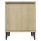 vidaXL Mesitas de noche y patas metal 2 uds roble Sonoma 40x30x50 cm vidaXL Mesitas de noche y patas metal 2 uds roble Sonoma 40x30x50 cm