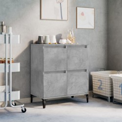 vidaXL Aparador de madera contrachapada gris hormigón 60x35x70 cm