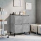 vidaXL Aparador de madera contrachapada gris hormigón 60x35x70 cm vidaXL Aparador de madera contrachapada gris hormigón 60x35x70 cm