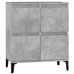 vidaXL Aparador de madera contrachapada gris hormigón 60x35x70 cm