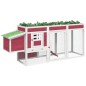 vidaXL Gallinero madera maciza de pino rojo 204x50x84 cm vidaXL Gallinero madera maciza de pino rojo 204x50x84 cm