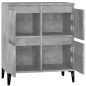 vidaXL Aparador de madera contrachapada gris hormigón 60x35x70 cm vidaXL Aparador de madera contrachapada gris hormigón 60x35x70 cm