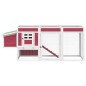 vidaXL Gallinero madera maciza de pino rojo 204x50x84 cm vidaXL Gallinero madera maciza de pino rojo 204x50x84 cm