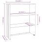 vidaXL Aparador superior HAMAR pino macizo marrón miel 85x35x100 cm vidaXL Aparador superior HAMAR pino macizo marrón miel 85x35x100 cm