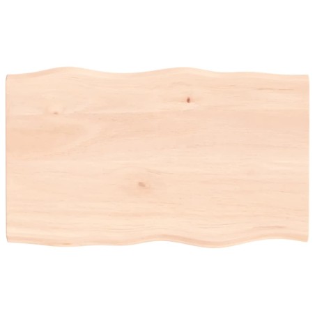 vidaXL Tablero de mesa madera maciza roble borde natural 100x60x2 cm