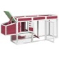 vidaXL Gallinero madera maciza de pino rojo 204x50x84 cm vidaXL Gallinero madera maciza de pino rojo 204x50x84 cm