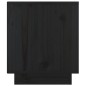vidaXL Mesita de noche de madera maciza de pino negro 40x34x40 cm